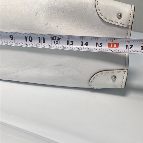 TO BE G PIRENZE White Leather Satchel Made in Italy - Picture 7 of 14